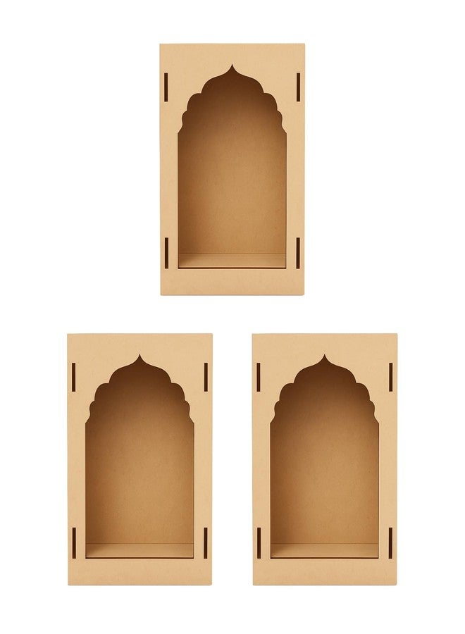 LET'S DIY طقم ديكور حائط "جاروكا" من خشب MDF غير مكتمل الصنع - صندوق خشبي عادي مقطوع يدويًا لتزيين المنزل بشكل إبداعي، وإطار قابل للتخصيص للأعمال الفنية والرسم والمشاريع اليدوية. - Image 1